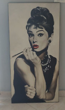 Quadro stampa su legno Gigantografia Audrey Hepburn Colazione da Tiffany