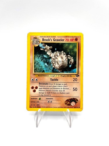 Carta pokemon brock graveler - pokemon,