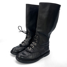 Stivali da combattimento Dirk Bikkembergs hommes 1987 in pelle nera