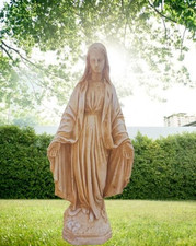 STATUA  MADONNA IMMACOLATA DA GIARDINO IN CEMENTO ALTA 52 CM PER ESTERNO NICCHIA