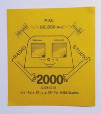 VECCHIO ADESIVO TV RADIO / Old