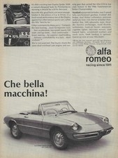 Pubblicità rivista d'epoca Alfa Romeo Ad Duetto Spider Cabrio 1967 67