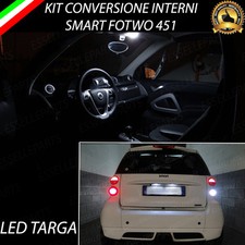 KIT LED INTERNI SMART FORTWO 451 + LUCI TARGA ALED 6000K ALTA LUMINOSITA' CANBUS