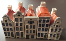 CASE AMSTERDAM IN CERAMICA da collezione LOTTO 5 PEZZI- POLY DELFT-fatte a mano