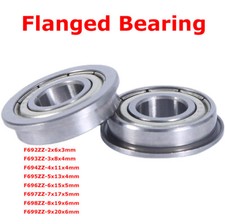 10/20 pezzi F692ZZ/F693ZZ~F699ZZ micro flangia con bordo scanalato profondo cuscinetto a sfera