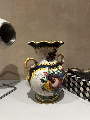 Vase faïence italienne - vase,