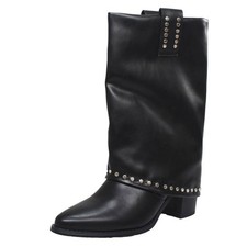 Kharisma Stivali Texani Con Tacco Nero - Taglia 40 Scarpe Donna Stivali