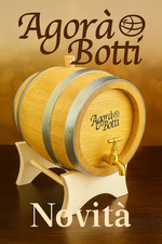 Botte in ROVERE 3 Litri con Rubinetto PLASTICA e LOGO a Fuoco Personalizzato