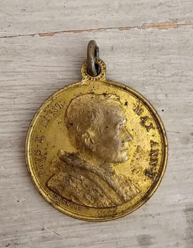Antica medaglia pio filiorvm - pio, x