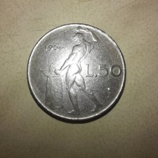 RARA MONETA 50 LIRE 1956