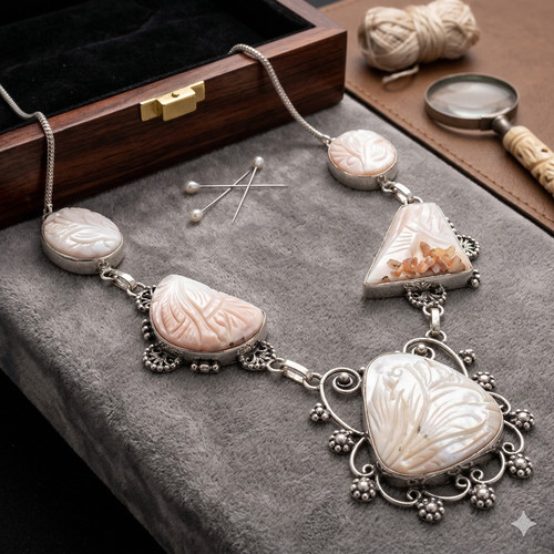 Collana etnica fatta mano - fatta, a