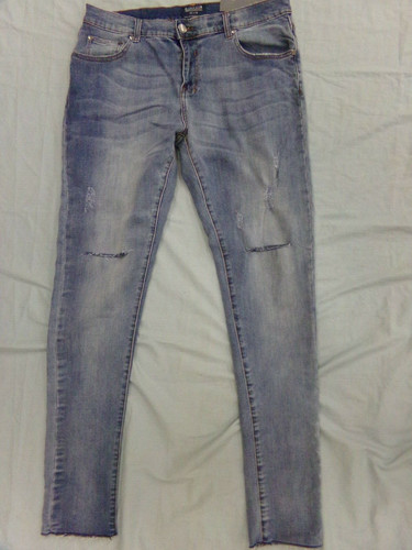 Jeans blu denim invecchiato