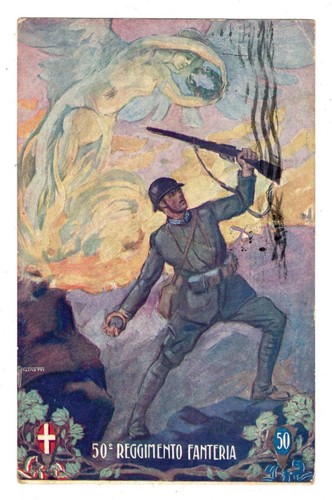 Cartolina reggimentale wwi - cartolina,