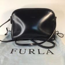 Borsa donna pelle nera Furla vintage 90s Handbag Black Leather Made In Italy
