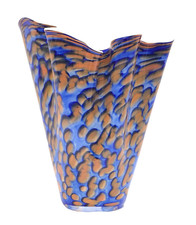 vaso decorato portafiori vetro