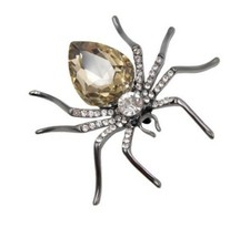 Spilla gioiello ragno acciaio