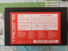 Alimentatore PC Mars Gaming MP700, 700W nero, ventola rossa (Spina EU)