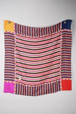 Q36X54- Yves Saint Laurent YSL foulard sciarpa multicolore a righe