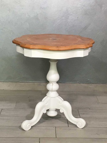 Tavolino mono gamba - , bianco