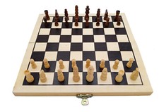 Scacchiera in legno gioco da tavolo pieghevole richiudibile da viaggio
