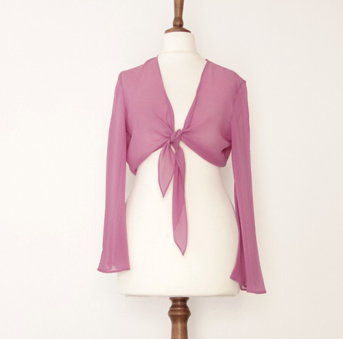 Top corto seta rosa - top,