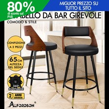 ALFORDSON 2x Sgabelli Girevoli