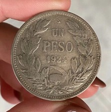 CILE 1 PESO 1924 ARGENTO