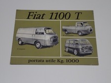 FIAT 1100/T FURGONE CAMIONCINO AUTOBUS DEPLIANT BROCHURE PROSPEKT (K28)