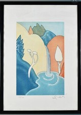 Luca Alinari-Incisione cm.47x31,5-foglio 70x50+Cornice-Firma+tiratura (136/150)