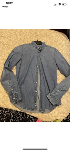 Zara man denim button front - zara,