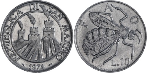 San marino lire - san,