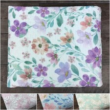 Copriletto Trapuntato Stampa Digitale Matrimoniale Floreale Imbottitura 100gr