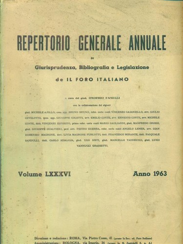 Repertorio generale annuale - repertorio, de