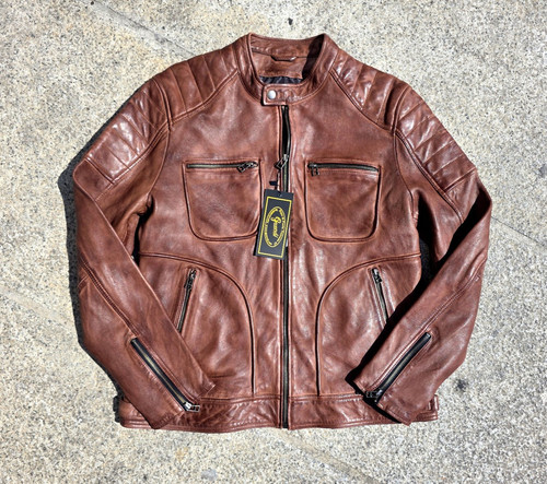 Giubbotto pelle modello biker