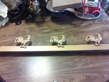 Portasciugamani da parete design 3 gallo vintage