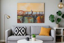 Quadro astratto paesaggio