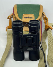 TASCO 10 x 25 Mini Binocolo Tascabile Nero con custodia a tracolla OPTEX 