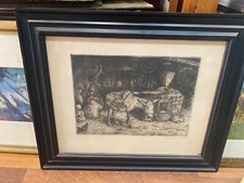 Quadro Acquaforte  Felice Melis marini