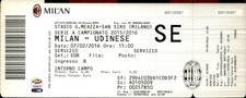Biglietto stadio milan - milan, udinese
