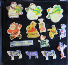 - GROSSO LOTTO DI PIN SPILLE PUBBLICITARIE - LINDT MILKA ECC