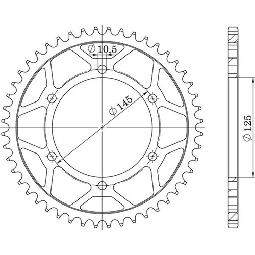 Corona acciaio passo - 520,