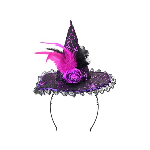Cerchietto con mini cappello - con,