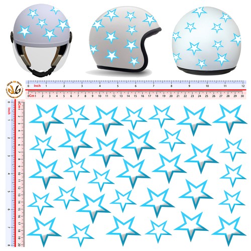 Adesivi stelle bianco celesti