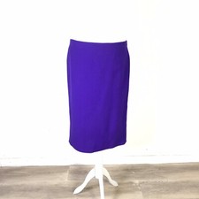 Gonna lunga da donna elegante invernale vintage longuette a pieghe lana viola XL