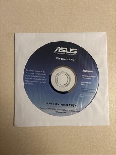 Asus windows pro dvd - asus,