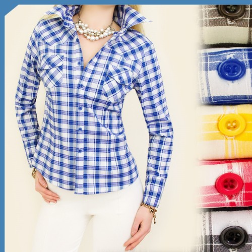 Camicia donna scacchi - camicia,