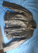 giacca di pelle nera da donna