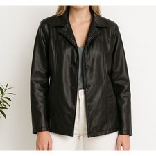 Me Jane Black Faux Leather