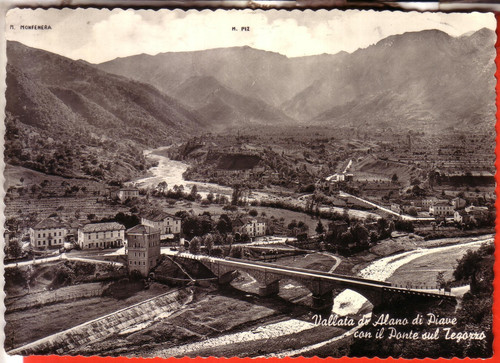 Cartolina alano piave b n - piave, b/n