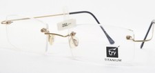 Try Titanio TF 03 011 Opaco Oro Occhiali senza Montatura 50-18-145mm Italy